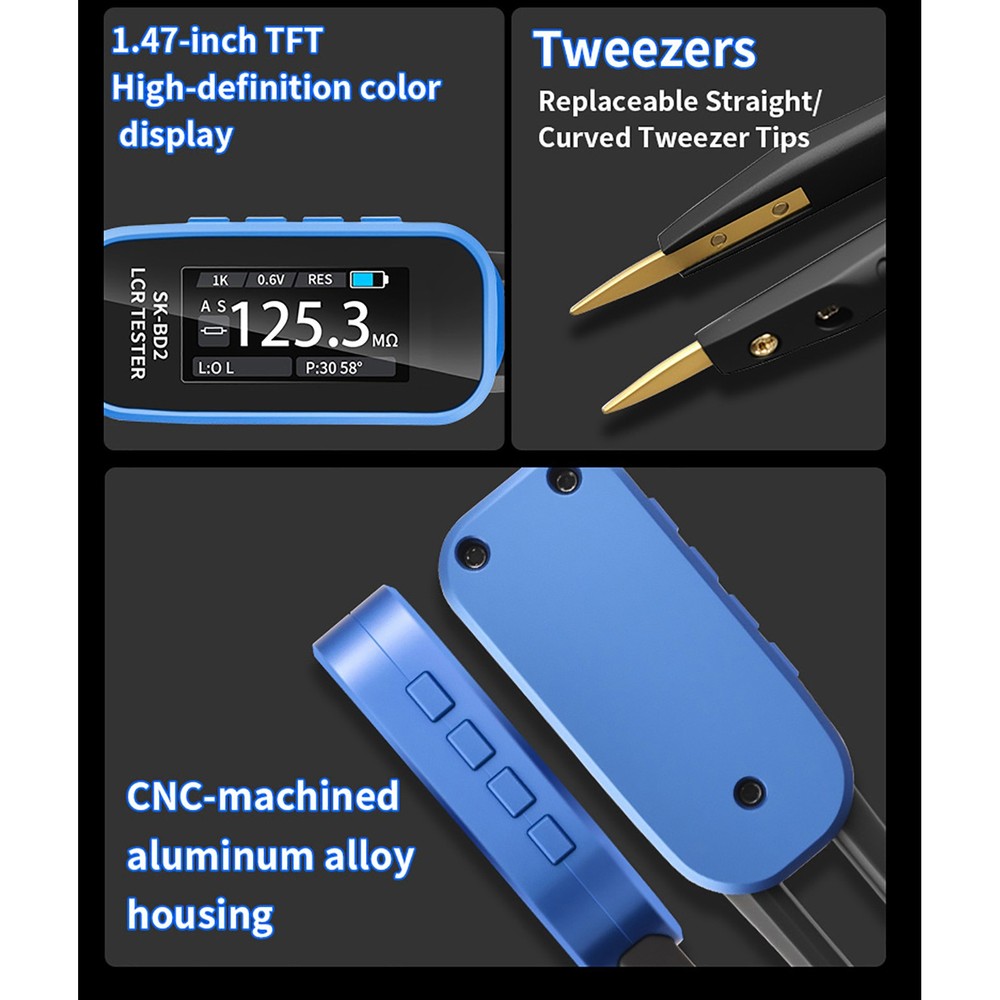 Digital Tweezers Meter With 7 Waveforms Output For Component Testing