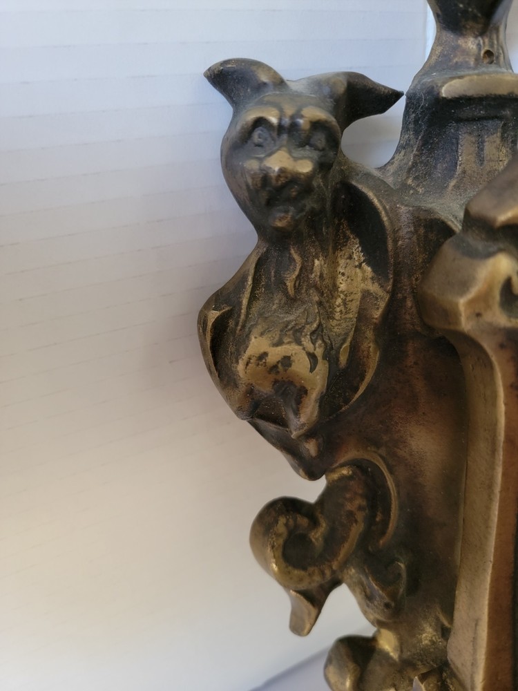 Victorian Cast Brass Cerberus Door Knocker Gothic