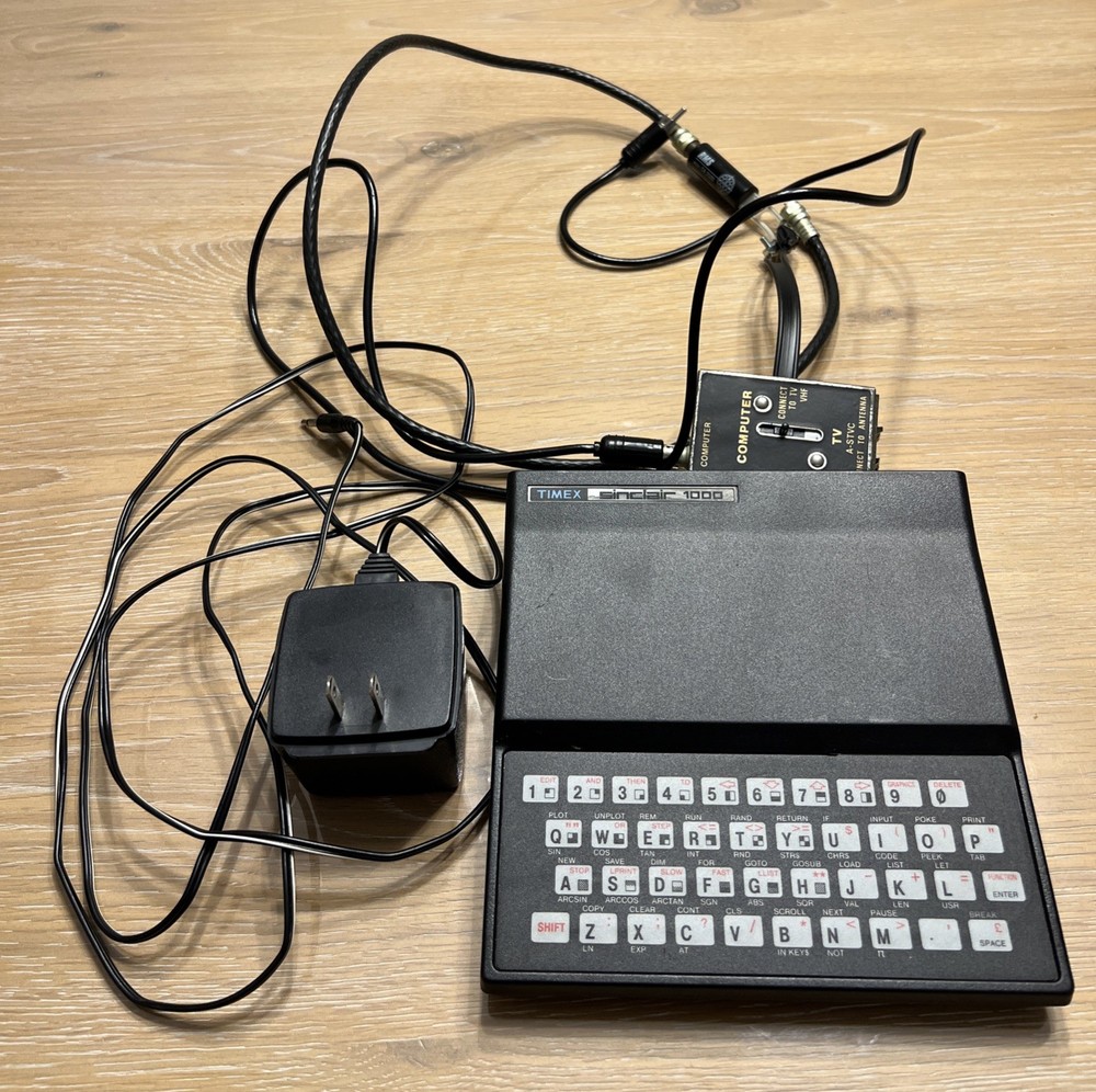 Timex Sinclair 1000 Vintage Computer With Power Supply & TV Converter - Untested