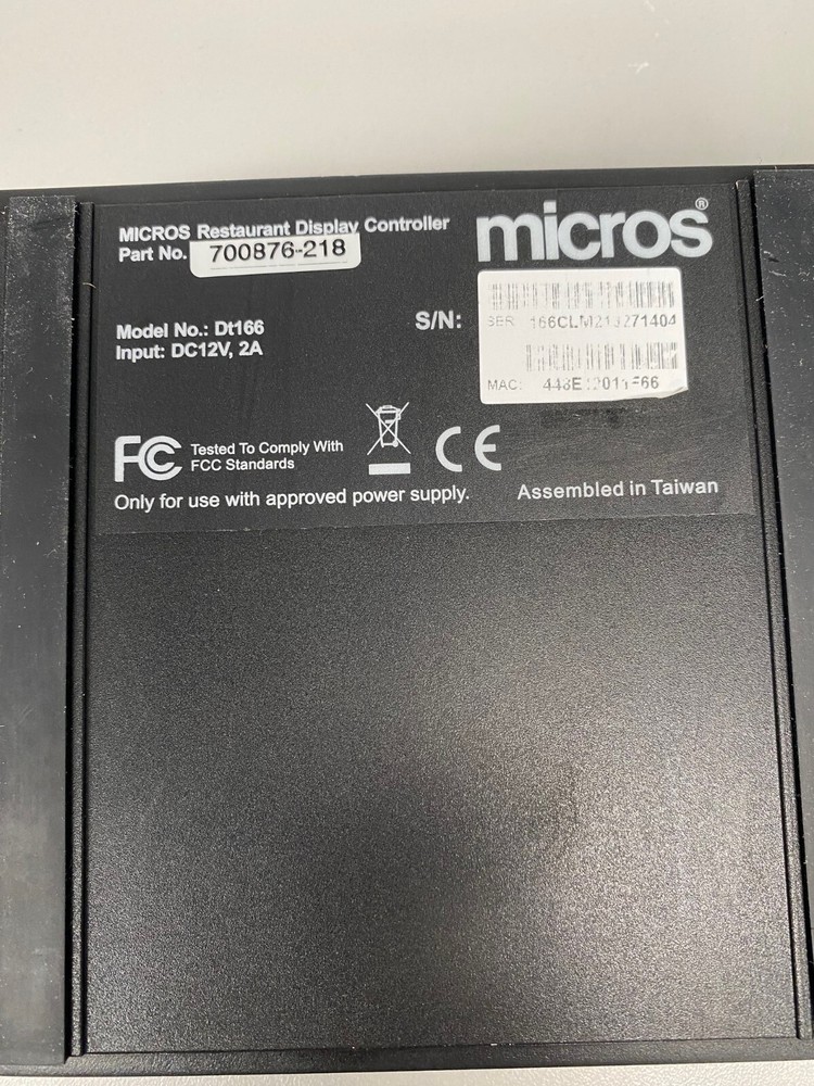 Micros DT Research DT166 700876-218 Embedded Controller System
