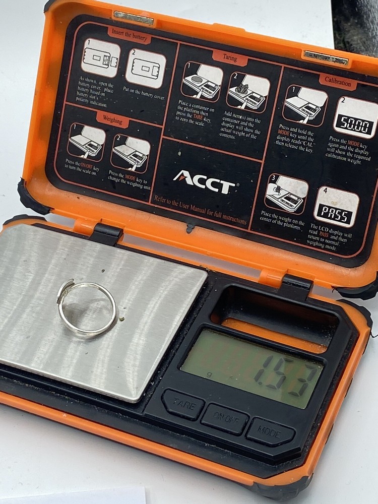 WW2 British Silver & Enamel Royal Army Ordnance Corps Sweetheart Ring Size M