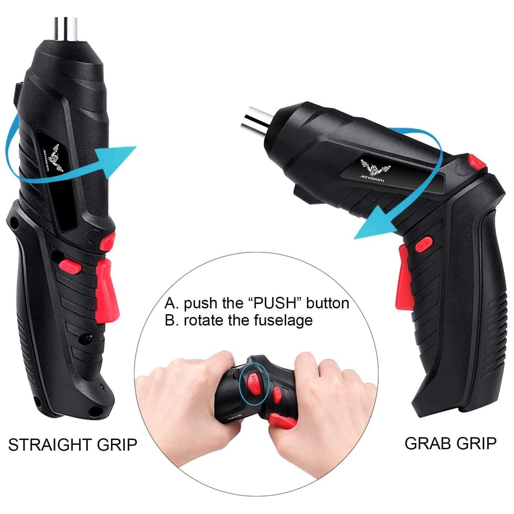 44PCS Small Mini Electric Rechargeable Cordless Screwdriver Drill Set with Bits