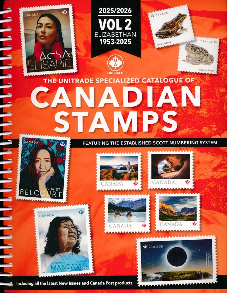 2026 Unitrade Specialized Catalogue Canadian Stamps 2 Vols Reference Guide Book