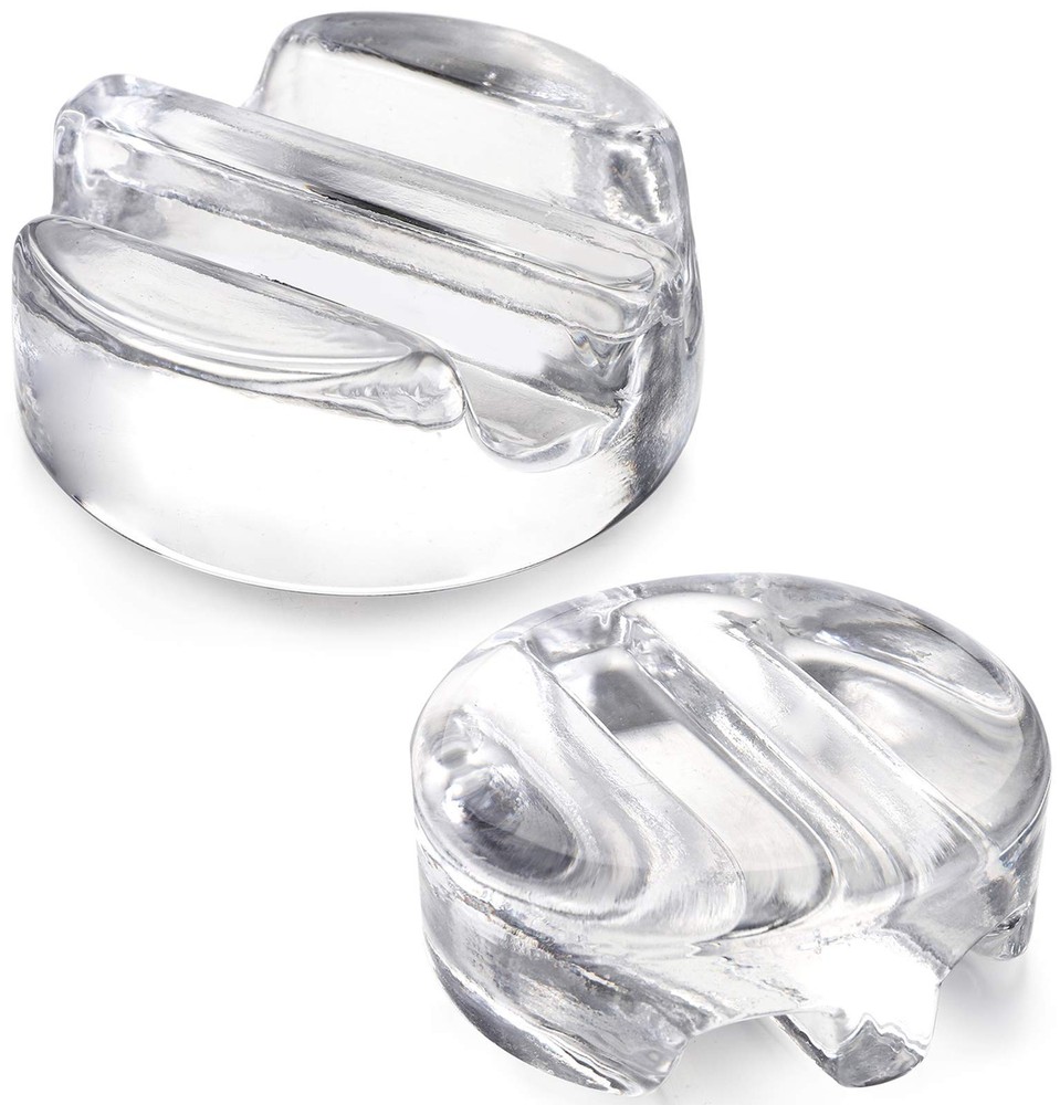 TOPZEA 9 Pack Fermentation Glass Weights with Easy Grip 2.7" diameter, Clear