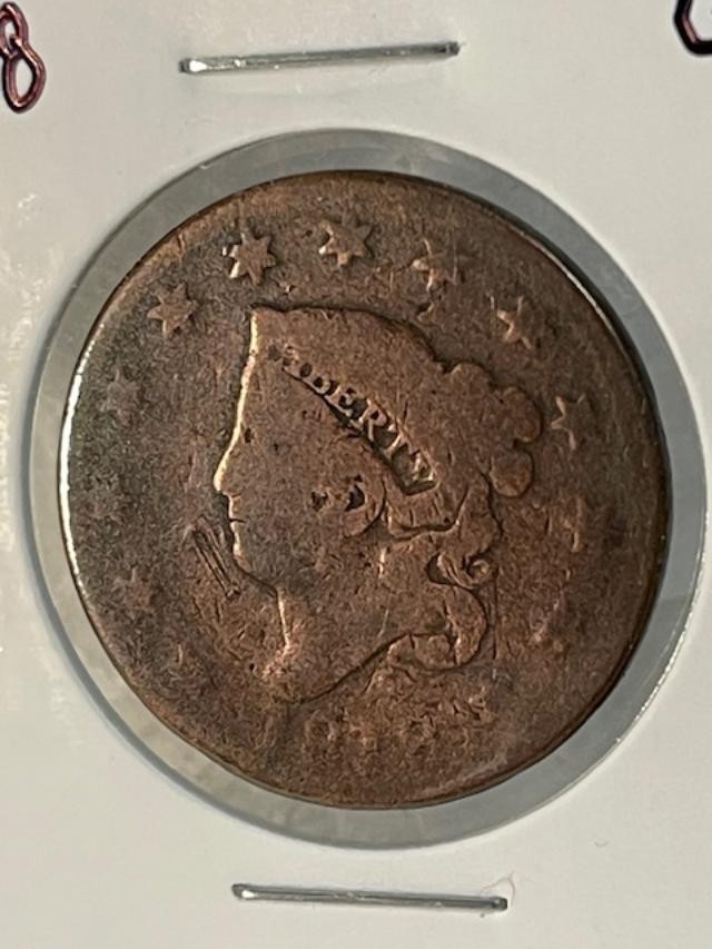1818 Coronet Head Large Cent G+ Details