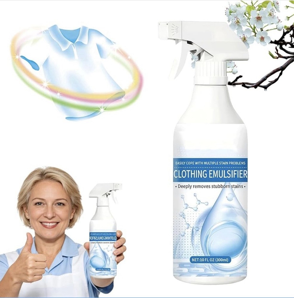 300ML Non Ionic Clothing Emulsifier Stain Remover Spray Active Enzyme Laundry