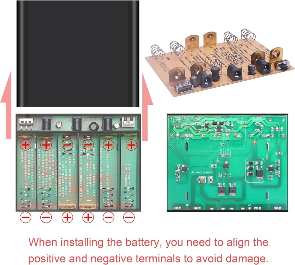 Mini UPS Battery Backup W/ Replaceable Lithium Battery DC 5V/9V/12V 4A Output