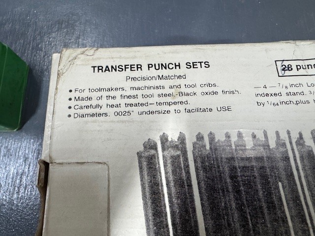 Michigan Drill PH101 Transfer Punch Set,#1-60