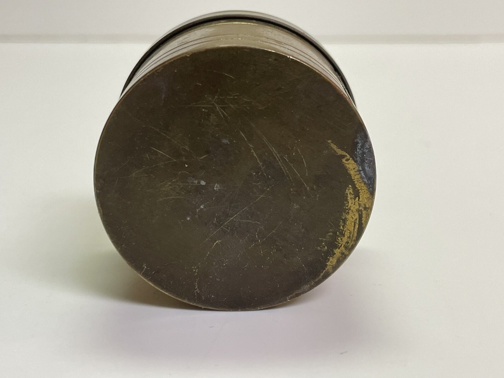 Vintage Brass Desktop Stamp Roll Dispenser Box