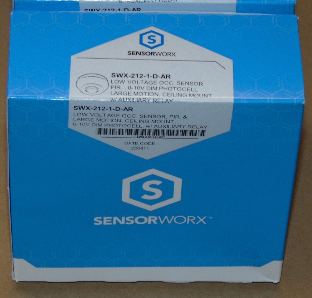 NEW Sensorworx SWX-212-1-D-AR Low Voltage Ceiling Mount Occupancy Sensor
