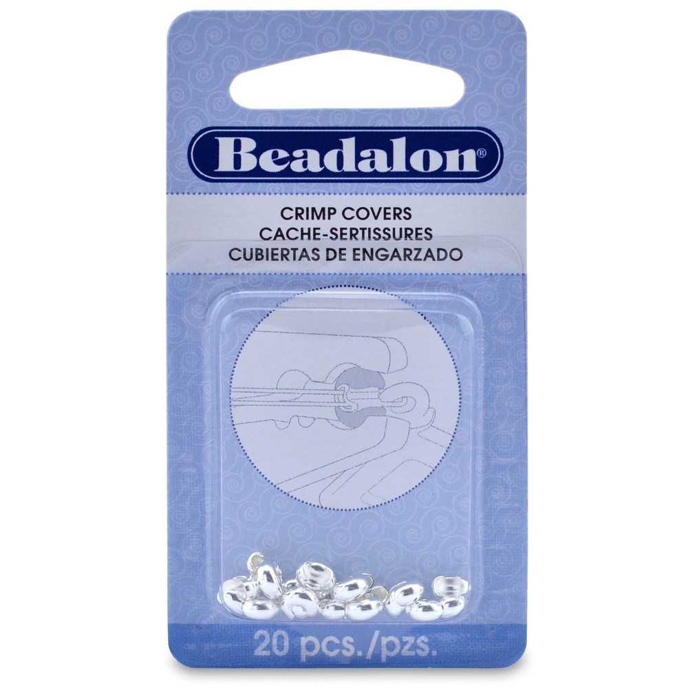 Beadalon Crimp Covers 4mm 20/Pkg-Silver - 3 Pack