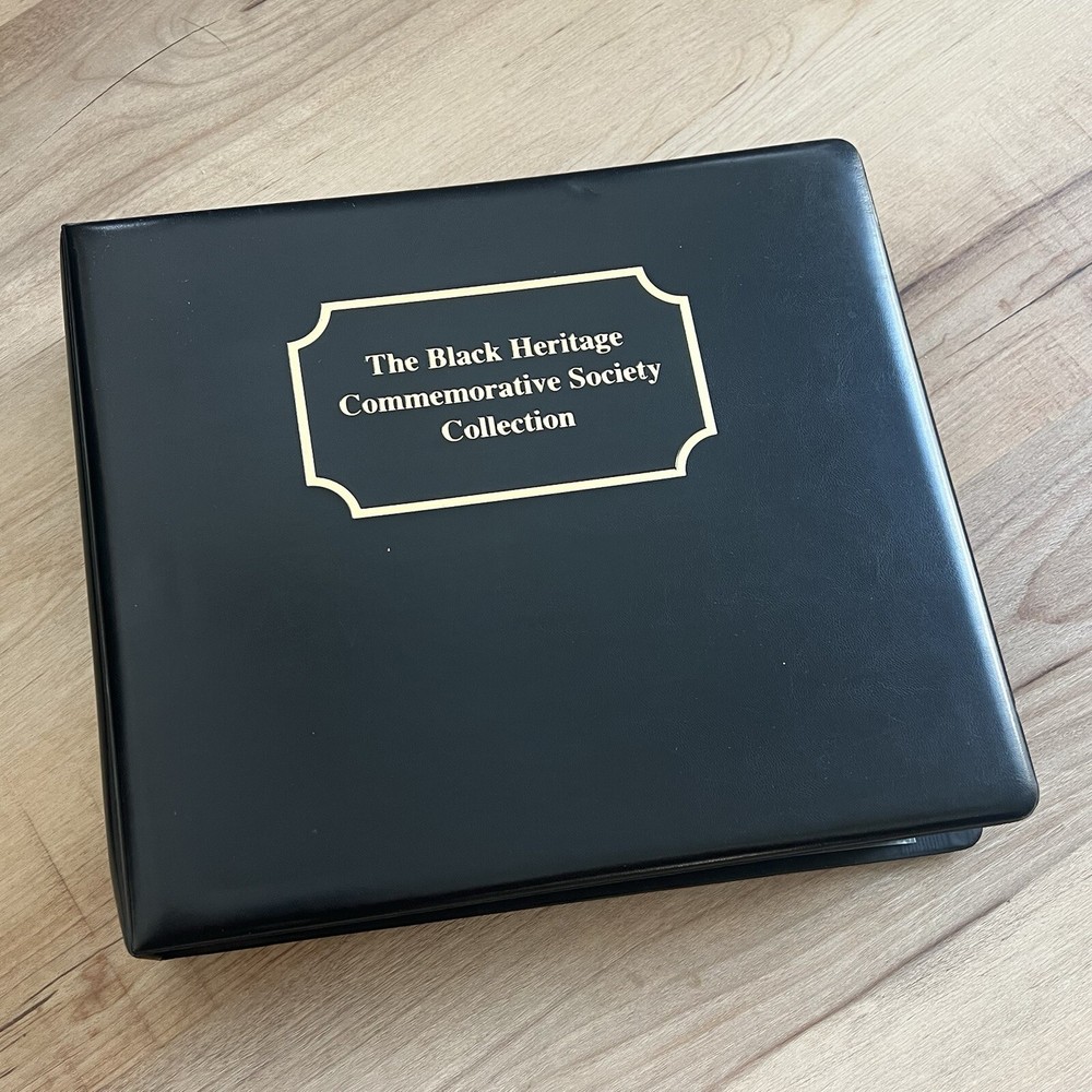 The Black Heritage Commemorative Society Stamp Collection Binder 48 Stamps + COA