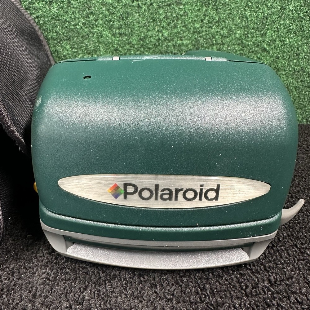 Polaroid 600 One Step Express Instant Camera Flash BROKEN HANDLE w/ Bag UNTESTED