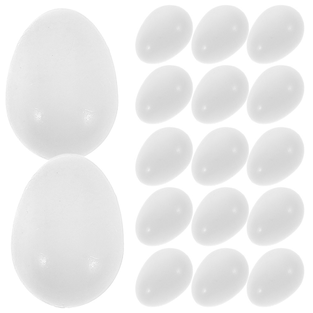 25 Pcs Simulation Pigeon Egg Artificial Props Decorative Nest Eggs