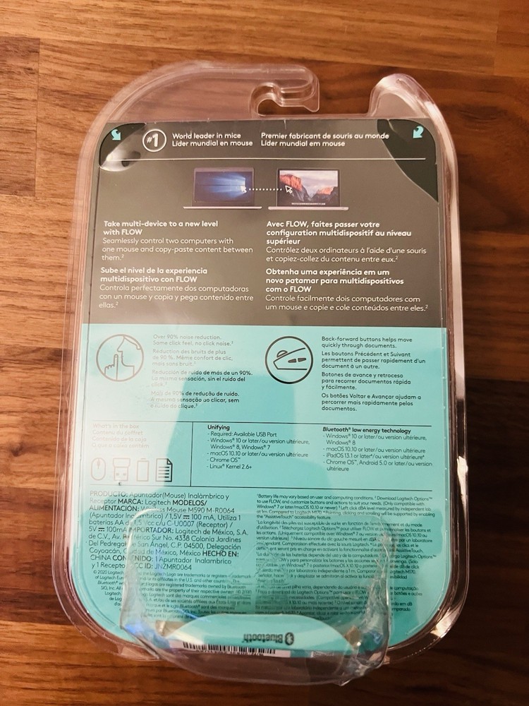 New Sealed Logitech M590 Multi-Device Silent Wireless Mouse