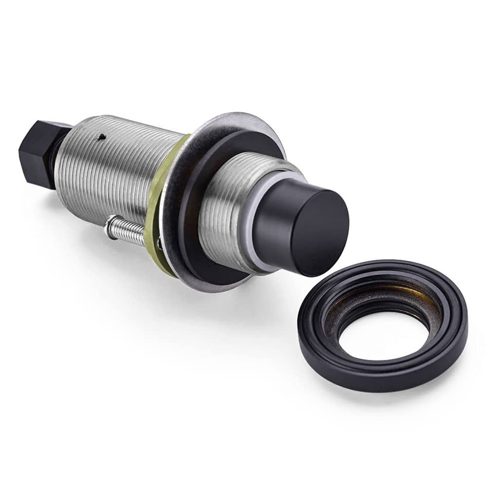 SinkTop Air Switch Kit (Long Full Brass Button) for A Matte Black