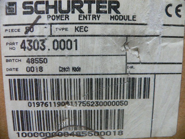 Schurter 4303.0001 Power Entry Module Plug