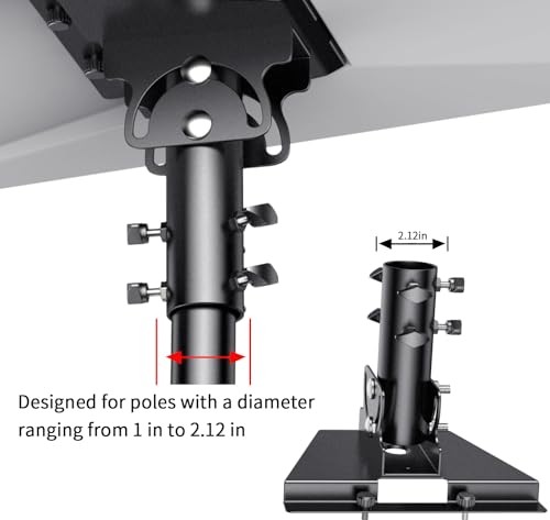 Starlink Gen 3 Pipe Adapter - Pole Mount Adjustable Adapter