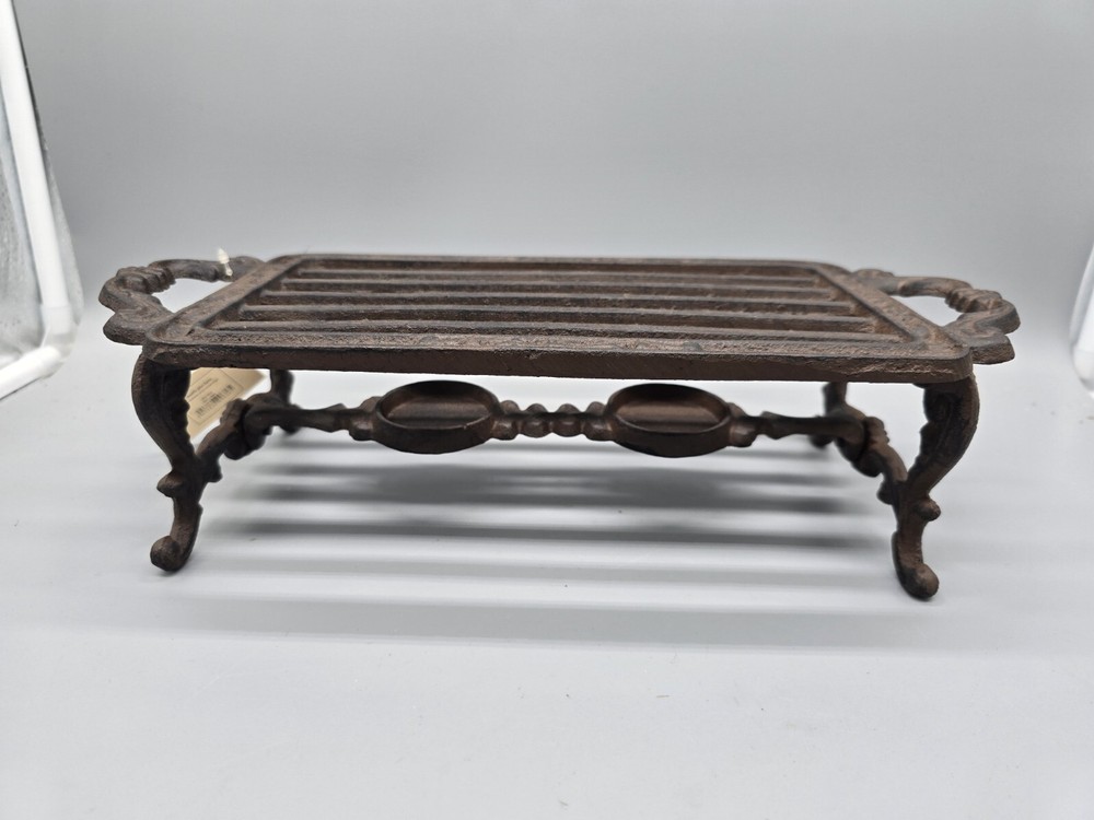 Cast Iron Dish Warmer Cradle Rest Rustic Finish