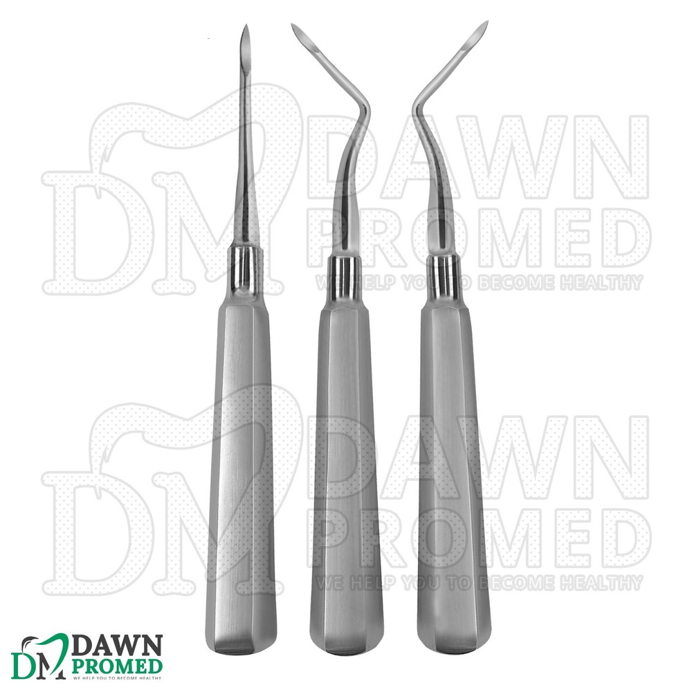3 Pcs Heidbrink Root Elevator Orthodontic Dental Instruments Set German Grade