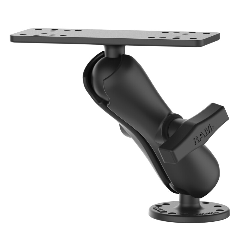 RAM-111U Ram Mounts 1.5" Diameter Ball Mount with 6.25" X 2" Rectangle Base AMPS