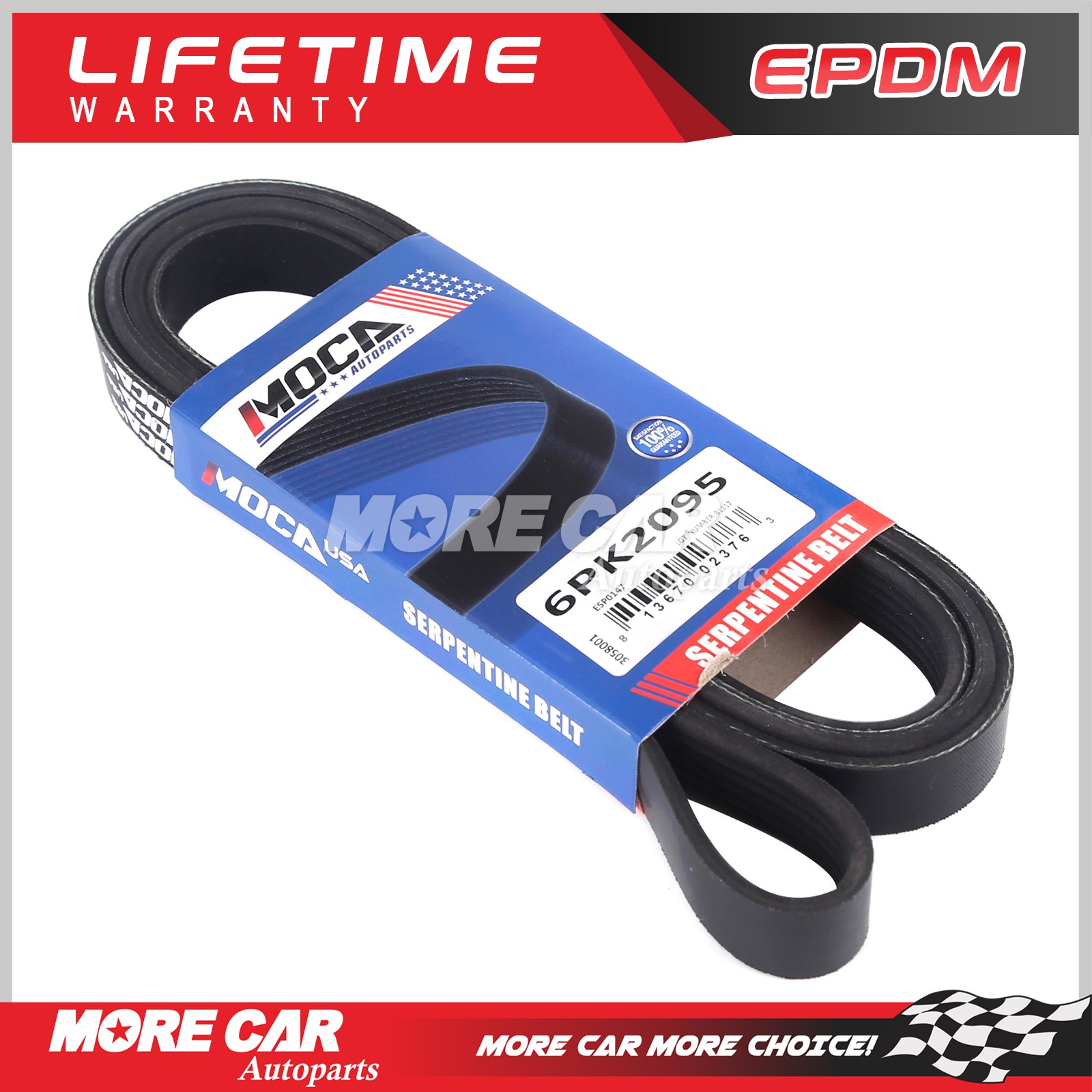 EPDM Serpentine Belt for 89-08 Cadillac Dodge Grand Caravan Charger Ford Mazda