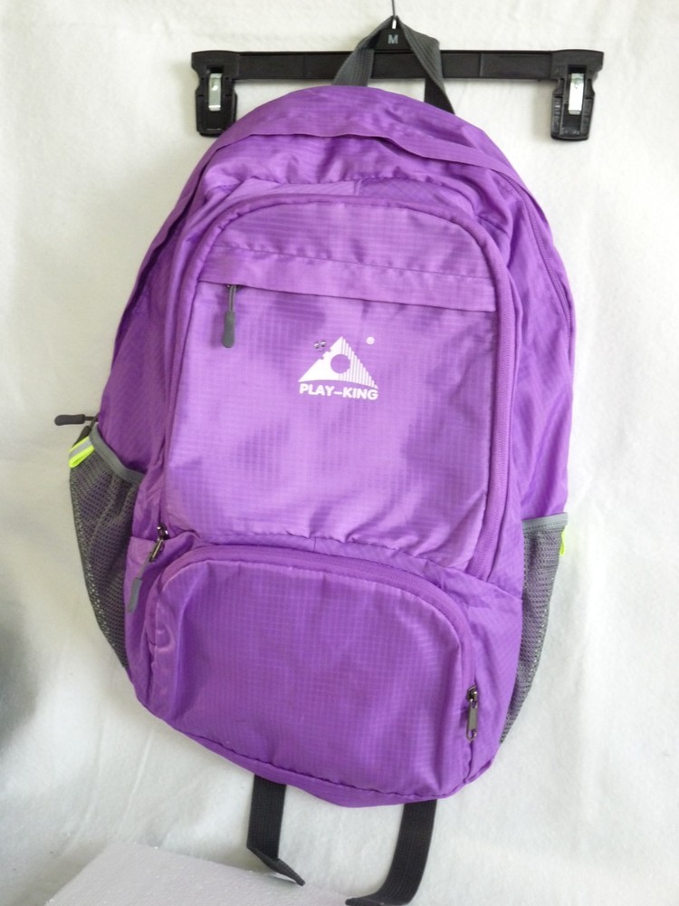 Folding Portable Backpack Lightweight Adjustable Strap Zipper Closure
