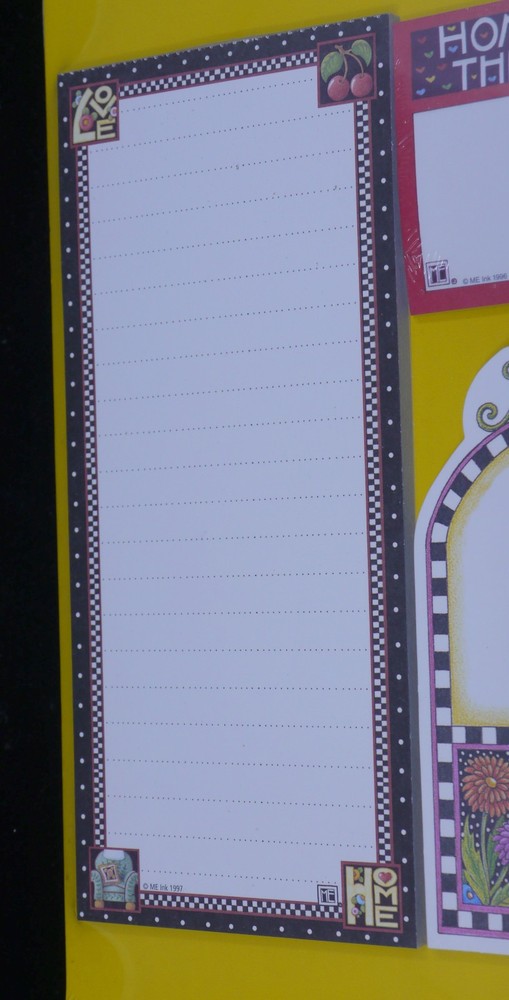 SEALED PACKAGE, MARY ENGELBREIT NOTE PAD ASSORTMENT, LOVE, FLOWERS, HOME
