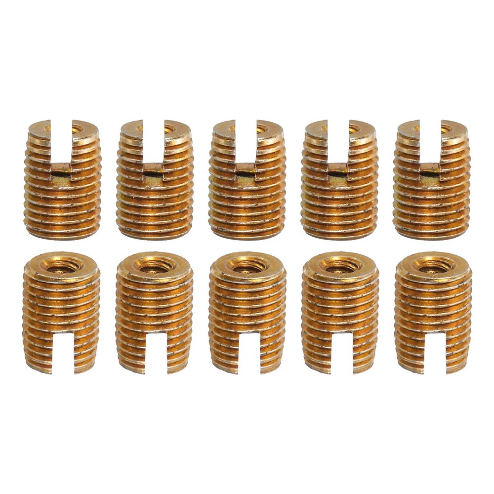 Self Tapping Threaded Inserts, 15pcs Inner M2 M4.5x6 Carbon Steel Nuts