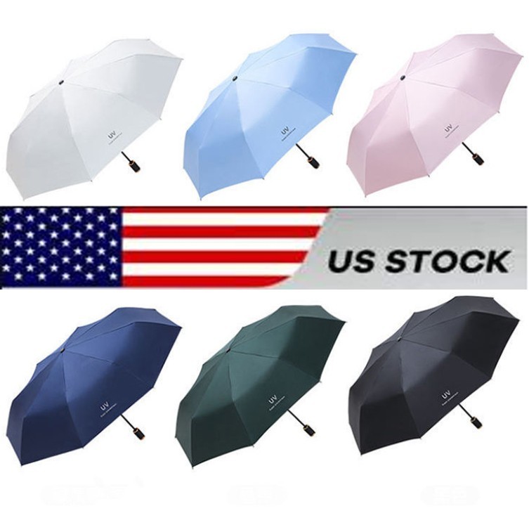 Automatic Umbrella Anti-UV Sun/Rain Windproof 3 Folding Compact Big Umbrella