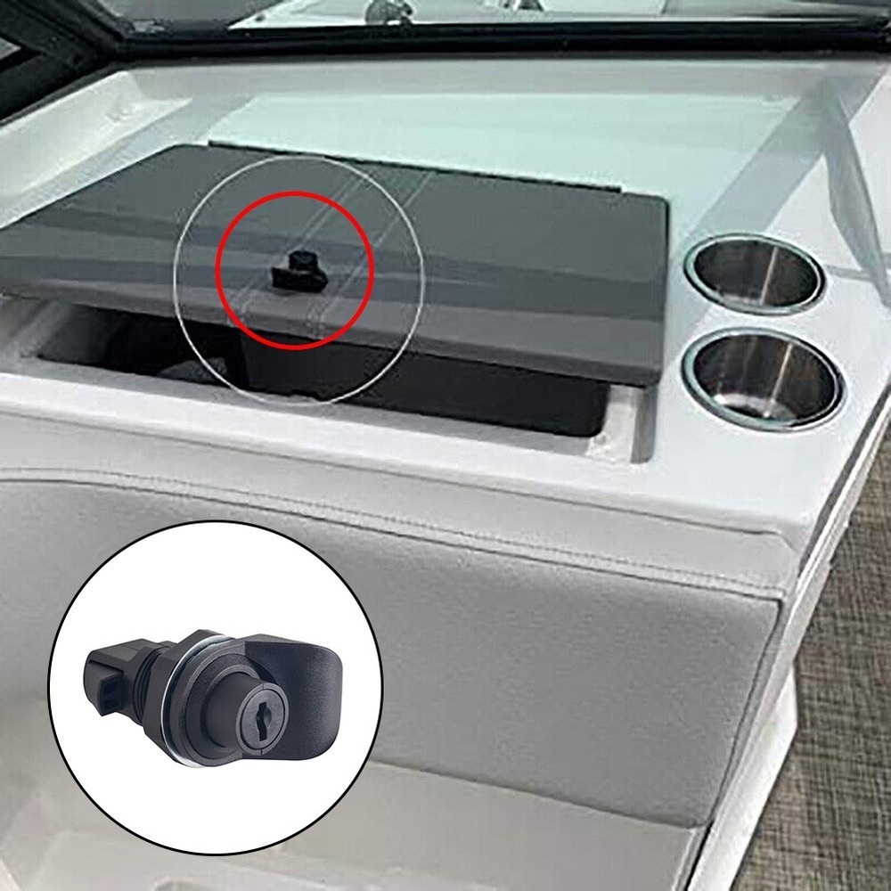 Door Lock For Boats Direct Replacement Easy Installation Plastic Black