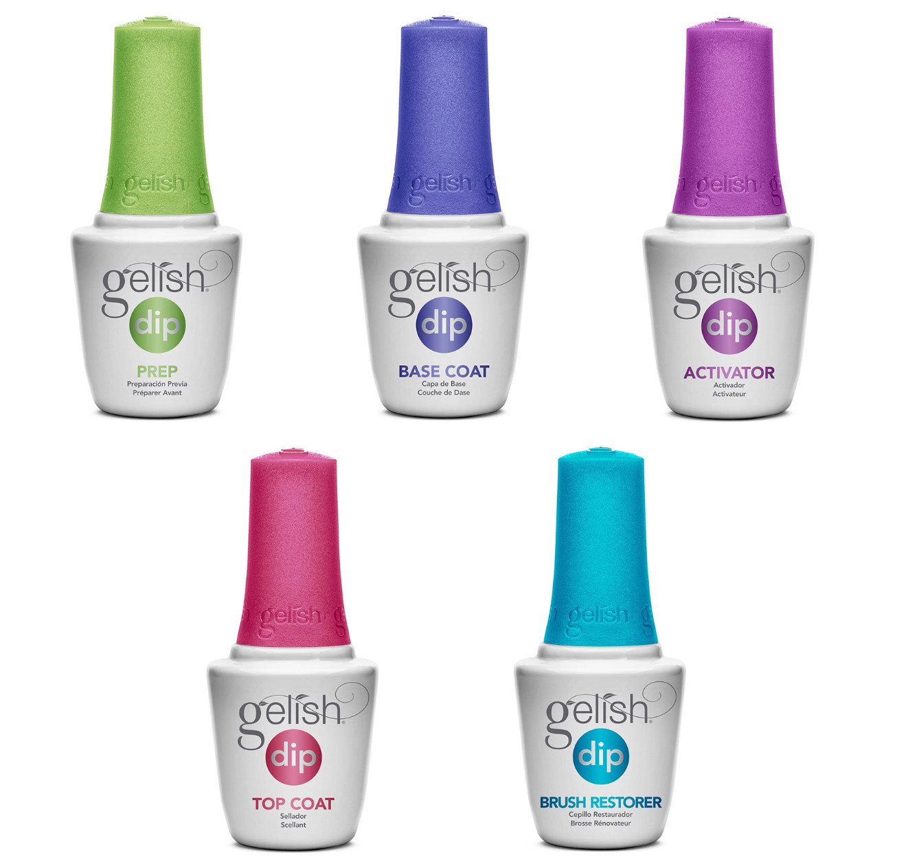 Gelish Basix Dip Liquid Essential 5 steps - 0.5oz/ea Fast Sale Fast Ship