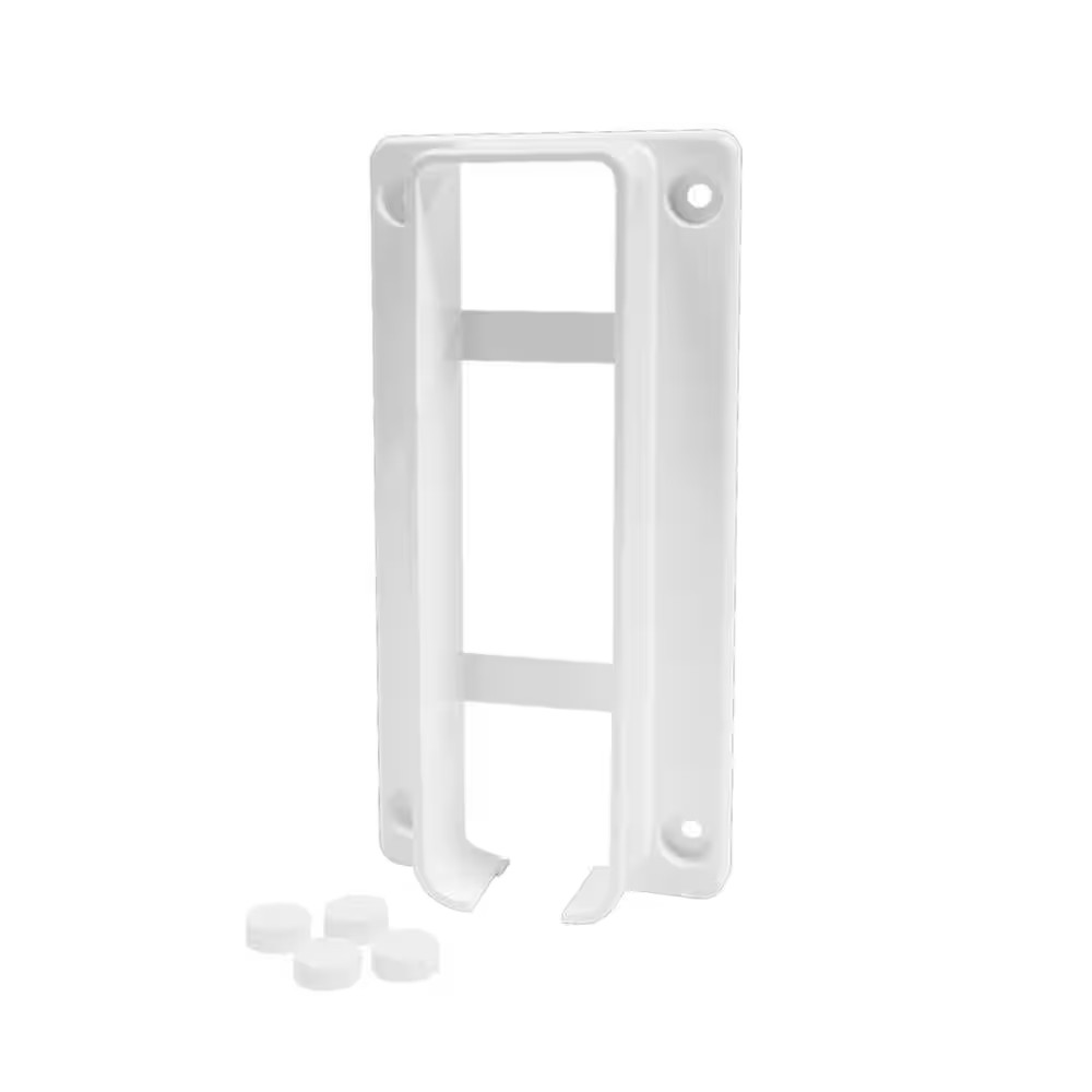 White Transition Bracket for 1-3/4" x 7" Fence or Deck Rail Mounting Support