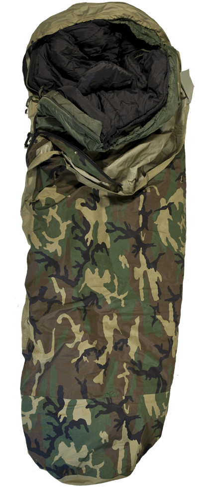 USGI MSS Modular Sleep System 4 Piece Woodland Camo "NEW"