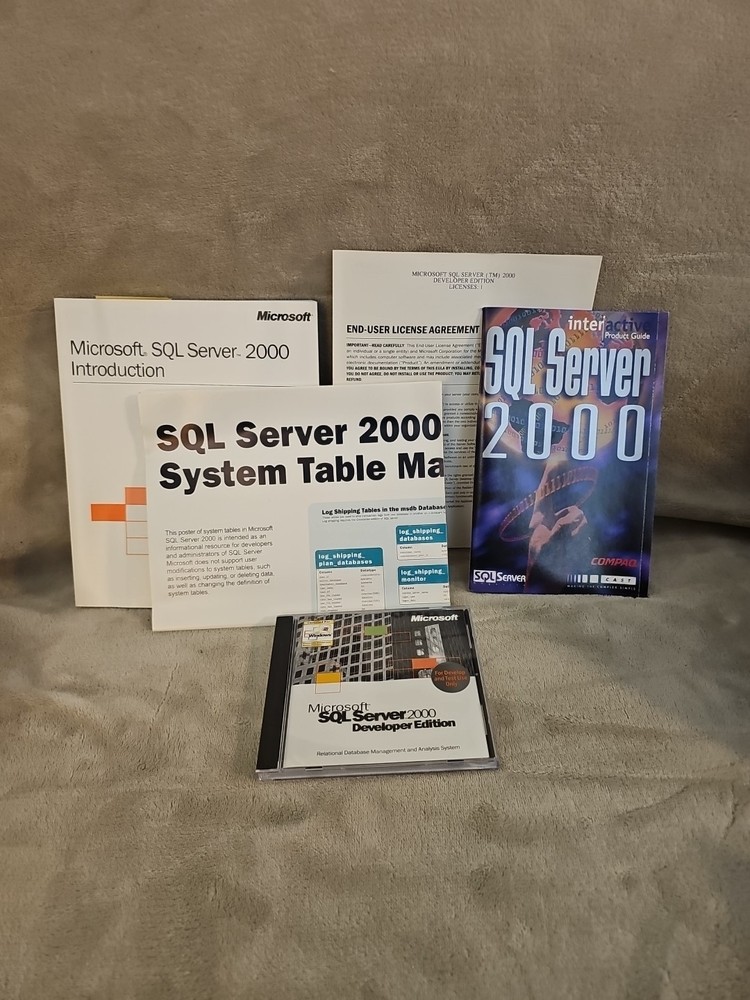 Microsoft SQL Server 2000 Developer Edition X08-15681 New Sealed