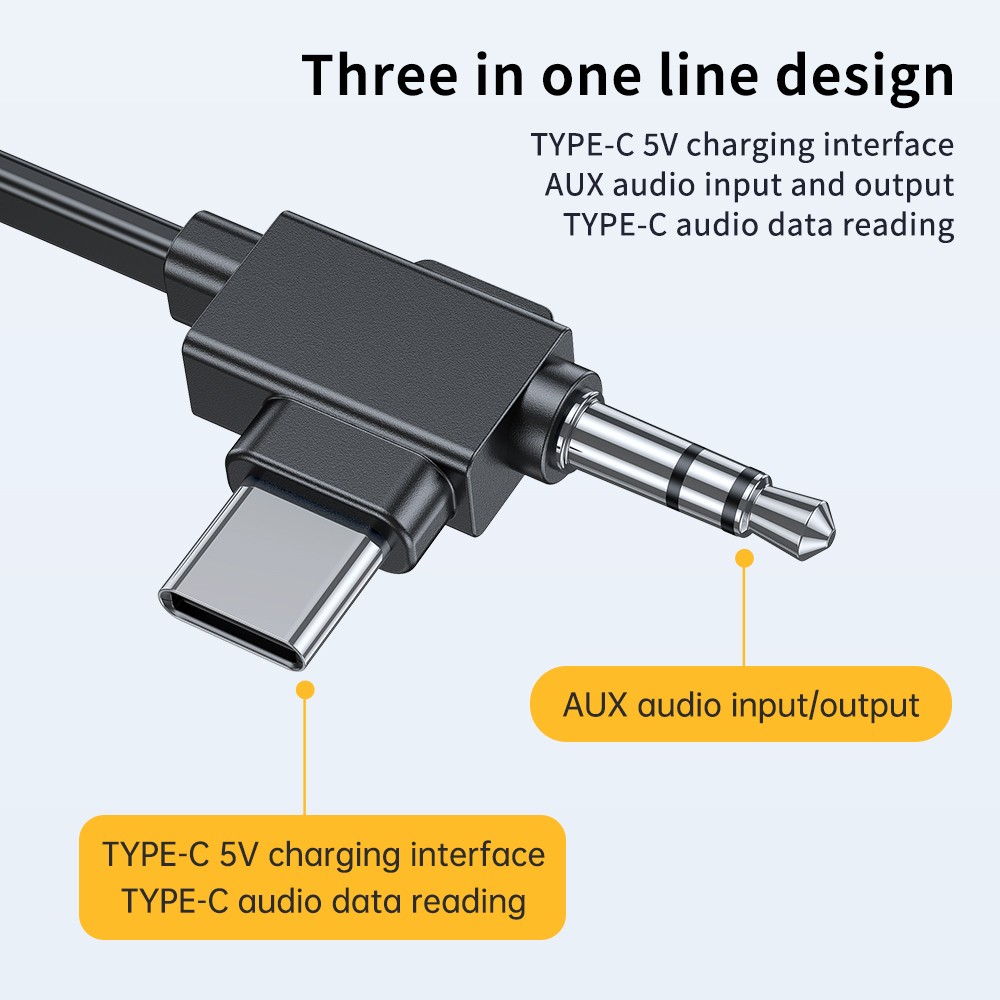 Bluetooth 5.4 Transmitter Receiver Wireless Adapter Audio 3.5MM Jack USB Type C