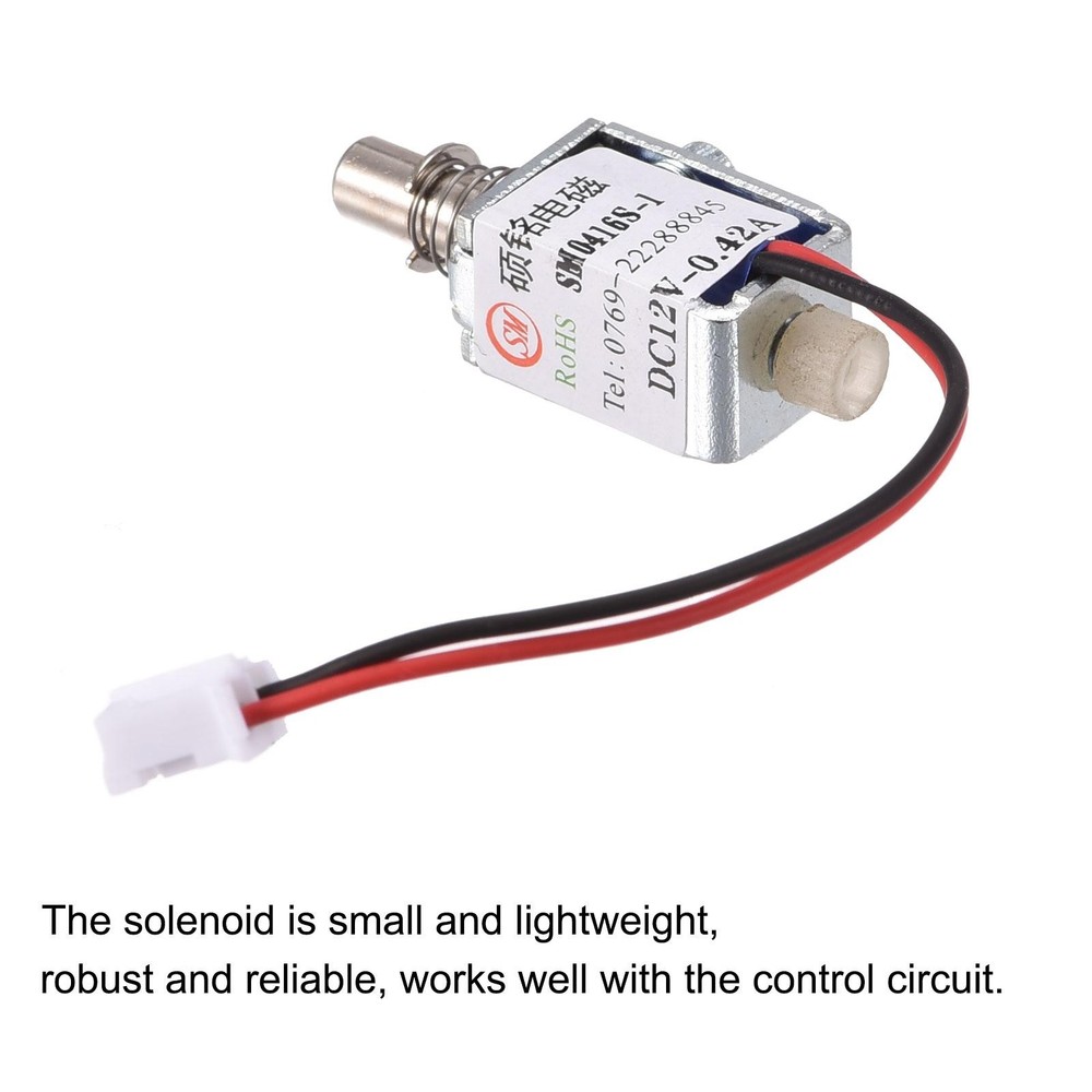 Mini Electromagnetic Solenoid Push Pull Type DC12V 0.42A,