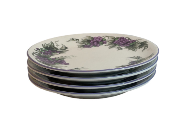 Totally Today 7" Salad Plates With Grape Pattern