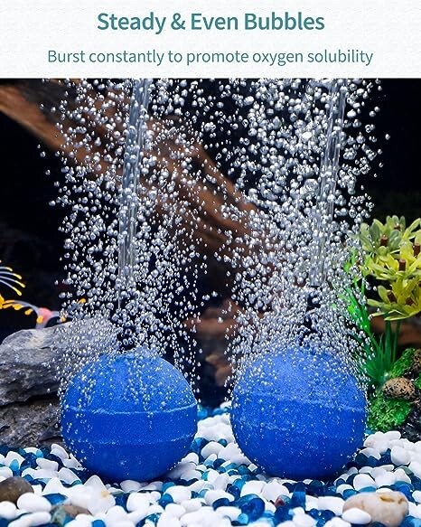 Aquarium Air Stone Bubbler 2 Inch Ball-Shape Oxygen Diffuse Bubble Release Tool
