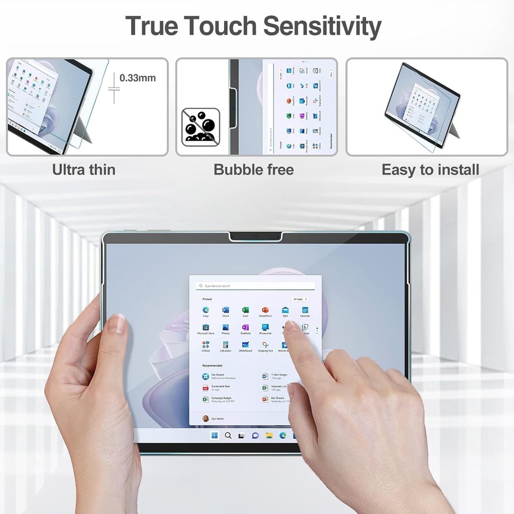 ProCase 2 Pack Screen Protector for Surface Pro 11/10/9 13 inch; Clear