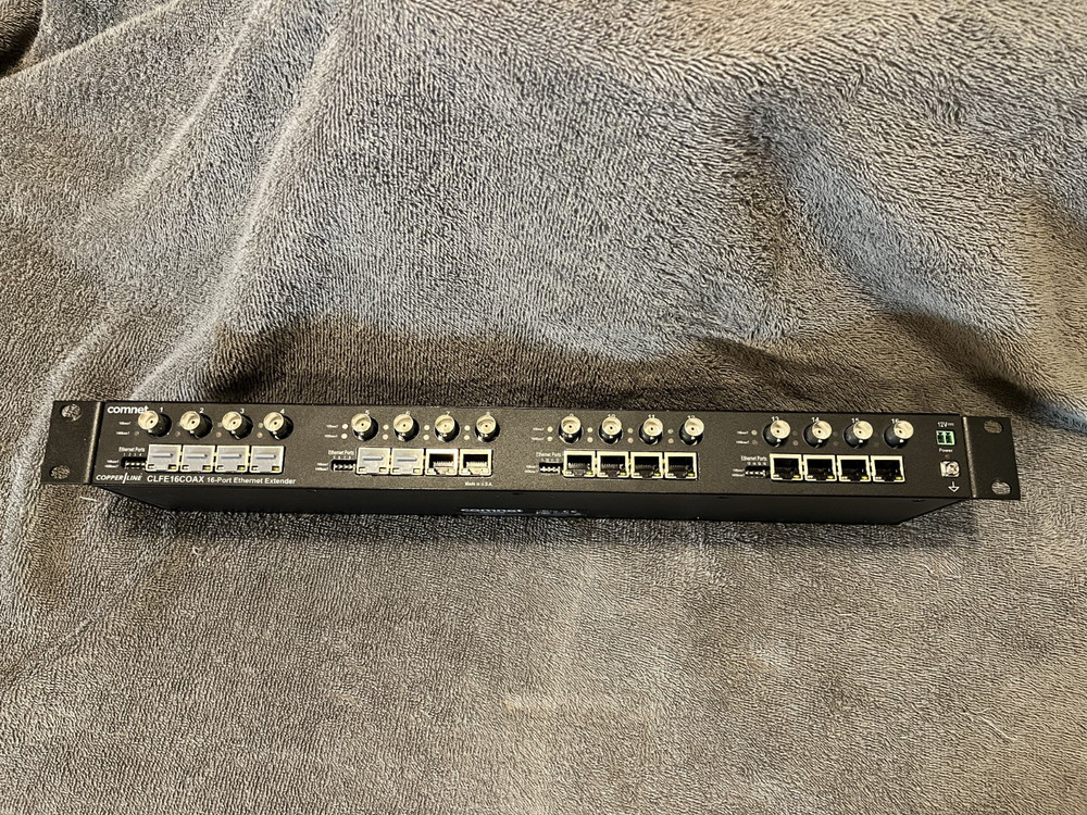 COMNET CLFE16COAX 16 CH Ethernet over Coax Extender with Pass-Through PoE