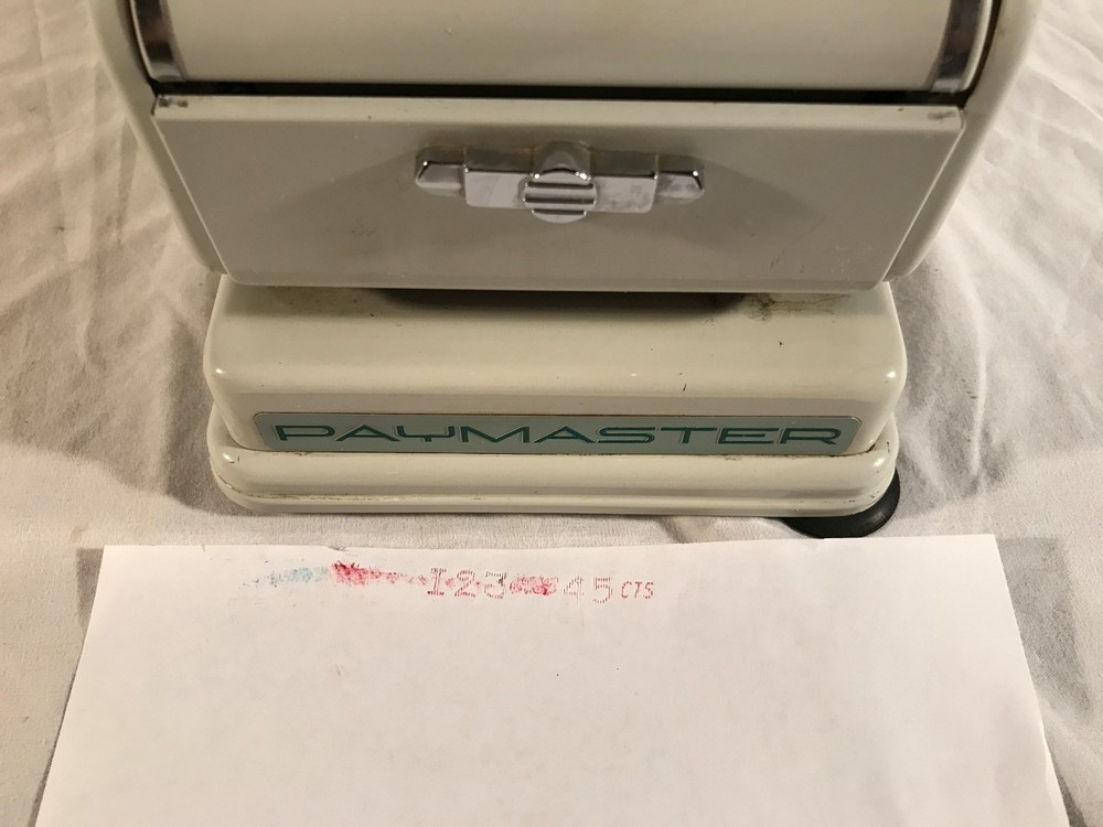 Vintage Paymaster Check Writing Machine Series 700