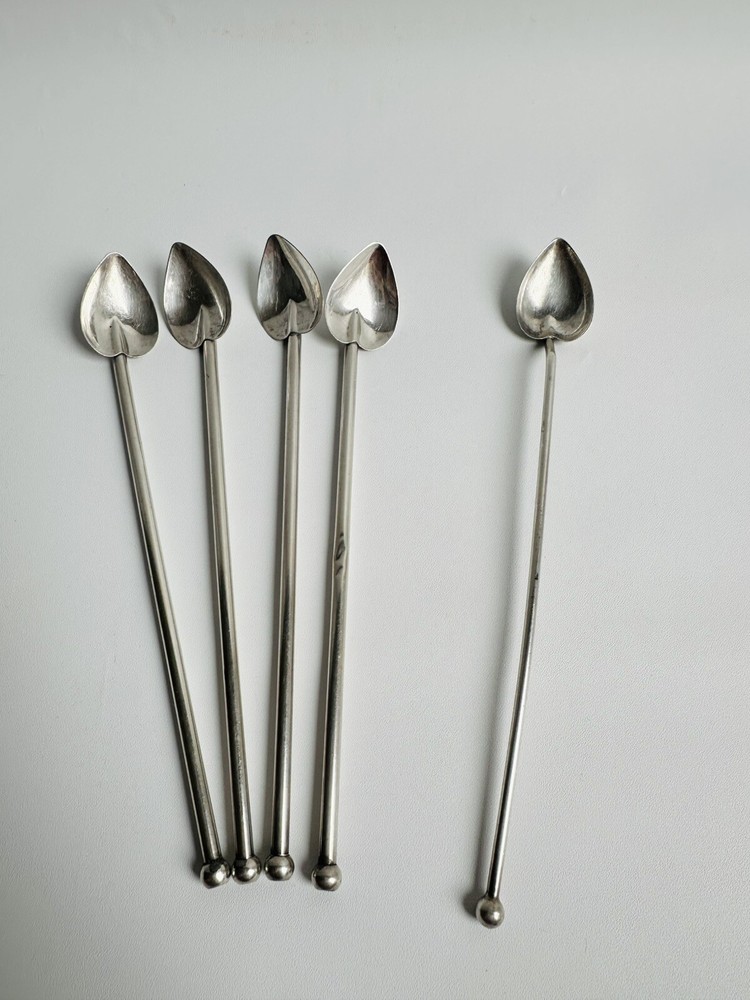 Sterling Silver Hearth Shape Spoons