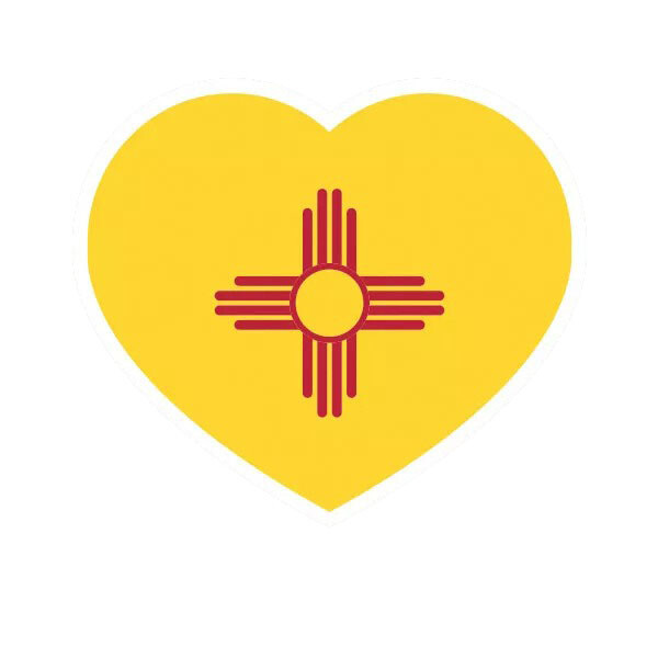 New Mexico Heart Sticker Decal