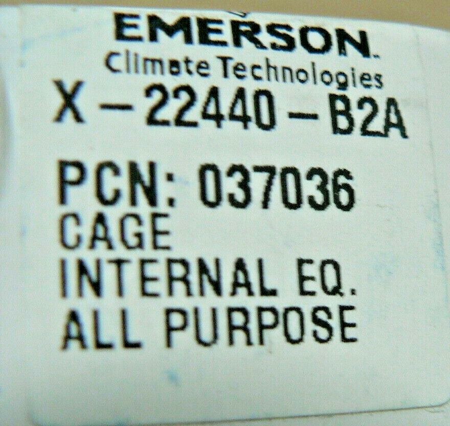 EMERSON VALVE X-22440-B2A PSN: 037036
