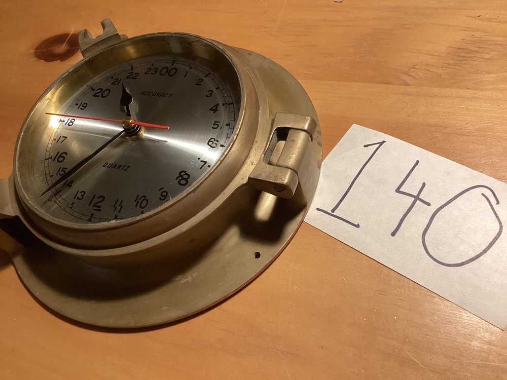 Vintage Accuracy Quartz Brass Clock