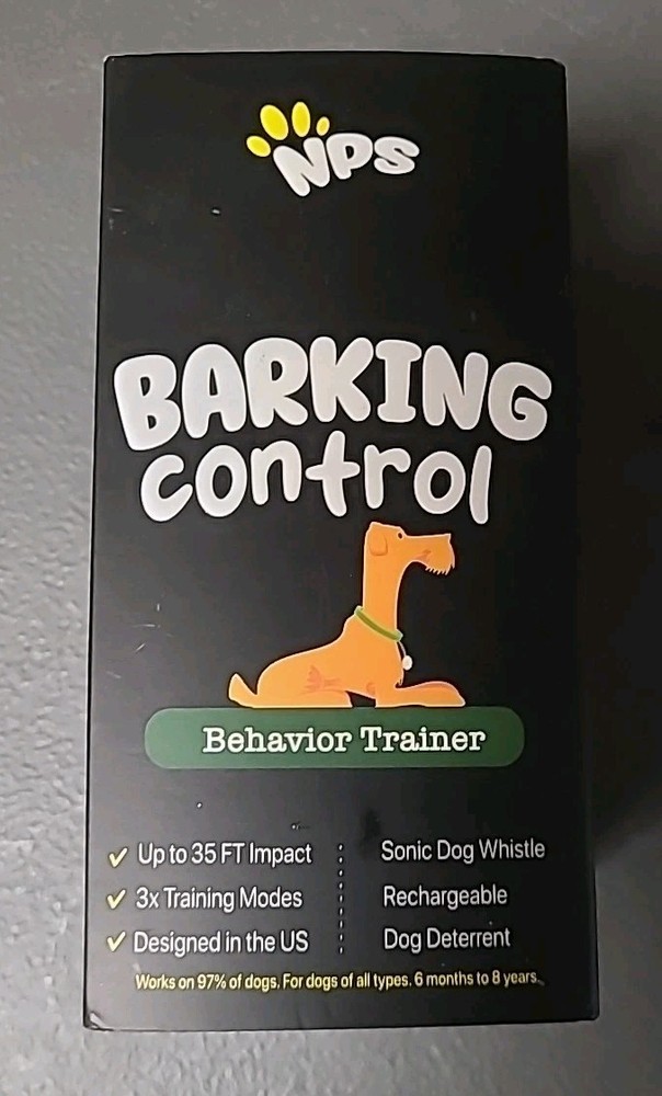 NPS Alpha Anti Bark Tool Dog Behavior Training Device Rechargeable New Open Box