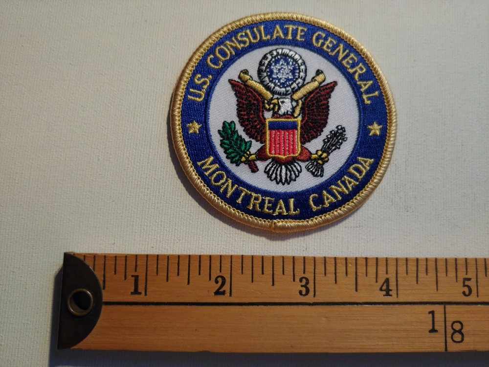 * 90S US USA CONSULATE GENERAL MONTREAL CANADA PATCH CREST ECUSSON *