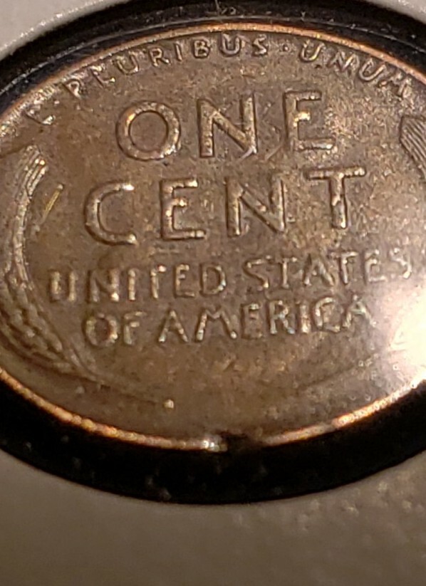 1940 Lincoln Cent ERROR Strike Through Lincoln Bust On Reverse