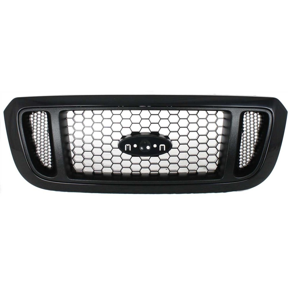 Grille For 2004-2005 Ford Ranger Textured Black Shell w/ Silver Insert Plastic